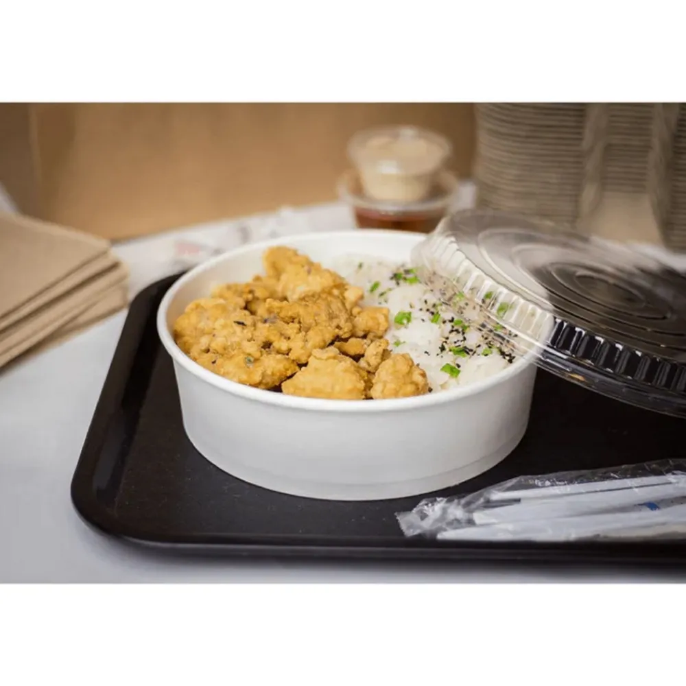 New 7.99 in. x 2.4 in. 48 oz. Paper Food Bucket - White (270/Carton) Tabletop And Serveware