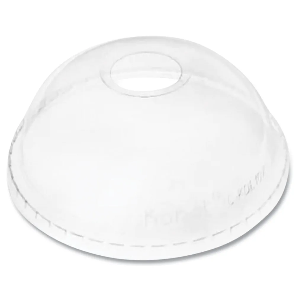 New 32 oz. Cold Cup Dome PET Plastic Lids - Clear (500/Carton) Tabletop And Serveware
