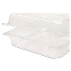 Outlet PET Plastic Hinged Container 9 x 9 x 3.6 Clear Plastic 100/Pack 2 Packs/Carton Tabletop And Serveware
