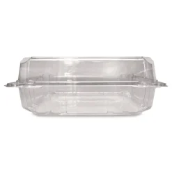 Outlet PET Plastic Hinged Container 9 x 9 x 3.6 Clear Plastic 100/Pack 2 Packs/Carton Tabletop And Serveware
