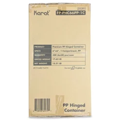 Clearance Polypropylene Plastic Hinged Container 6 x 6 x 3 Black/Clear Plastic 50/Pack 6 Packs/Carton Tabletop And Serveware