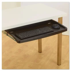 Clearance 26 in. x 13.25 in. Comfort Keyboard Drawer with SmartFit System - Black Office Electronics & Batteries