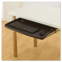 Clearance 26 in. x 13.25 in. Comfort Keyboard Drawer with SmartFit System - Black Office Electronics & Batteries