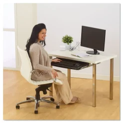 Clearance 26 in. x 13.25 in. Comfort Keyboard Drawer with SmartFit System - Black Office Electronics & Batteries