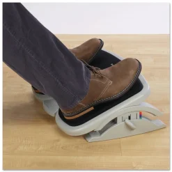 21.5 in. x 14 in. x 3.5 in. to 5 in. SoleMate Comfort Footrest with SmartFit System - Gray/Black Office Furniture & Lighting
