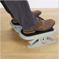 21.5 in. x 14 in. x 3.5 in. to 5 in. SoleMate Comfort Footrest with SmartFit System - Gray/Black Office Furniture & Lighting
