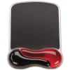 Discount 9.37 x 13 Duo Gel Wave Mouse Pad with Wrist Rest - Red Office Furniture & Lighting