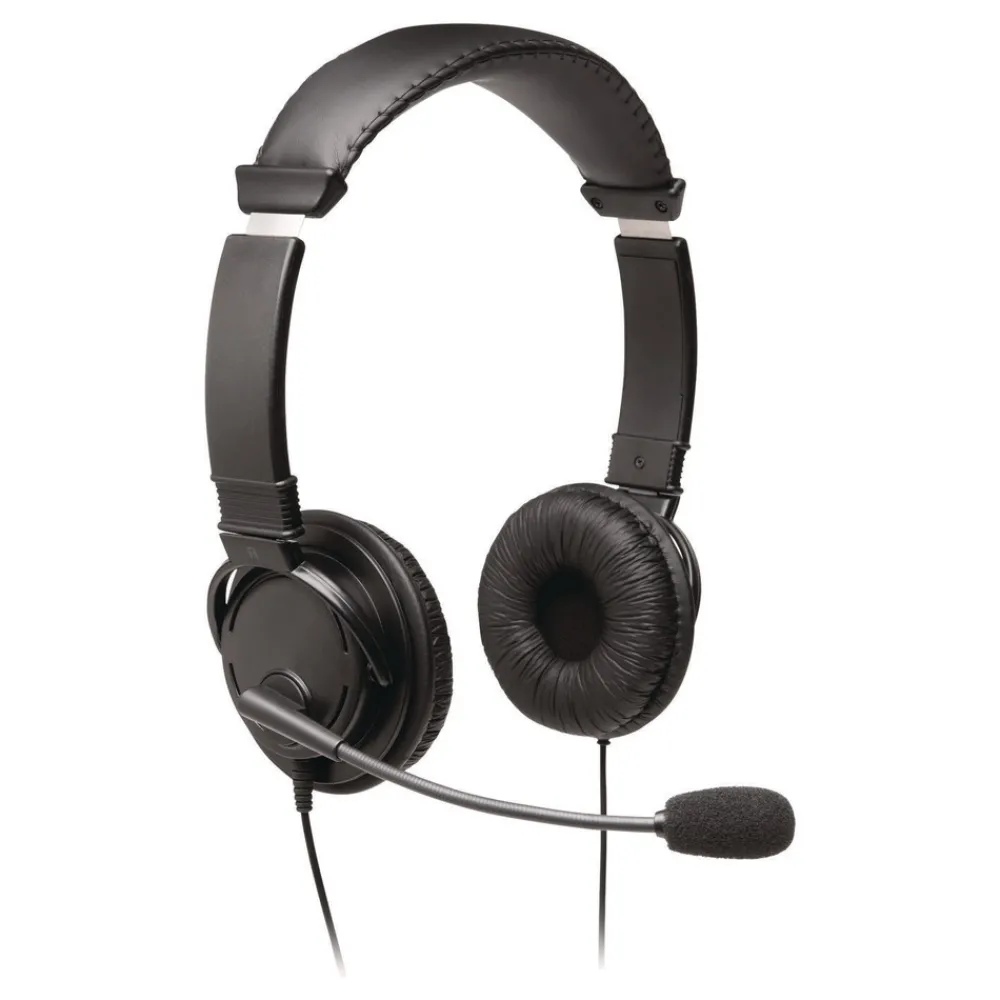 New Hi-Fi Headphones with Microphone - Black Office Electronics & Batteries