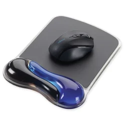 Sale K62401AM 9.37 x 13 Duo Gel Wave Mouse Pad with Wrist Rest - Blue Office Furniture & Lighting