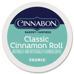 Sale Cinnabon Classic Coffee K-Cups - Cinnamon Roll (96/Carton) Food And Snacks