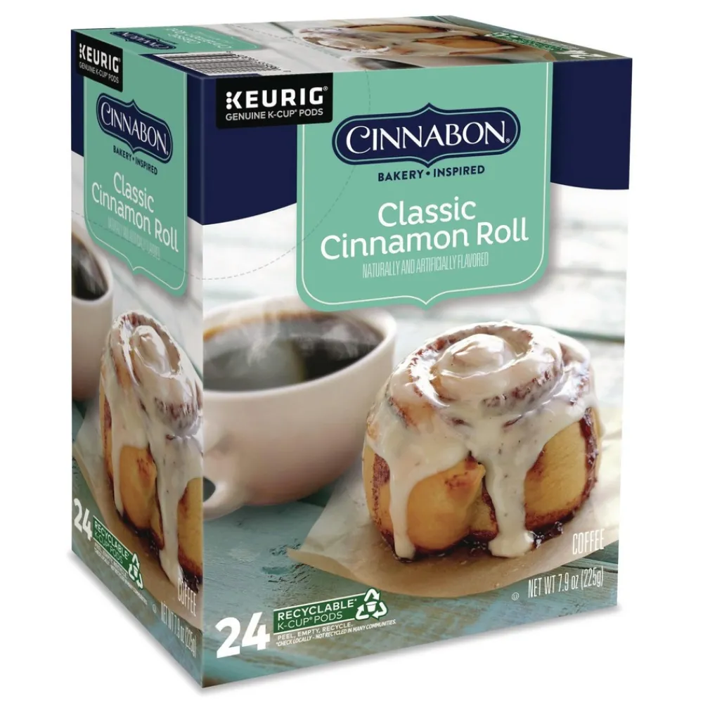 Sale Cinnabon Classic Coffee K-Cups - Cinnamon Roll (96/Carton) Food And Snacks