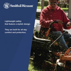 New 19836 Code 4 Safety Glasses - Black Frame, Smoke Lens (12/Box) Eye Protection