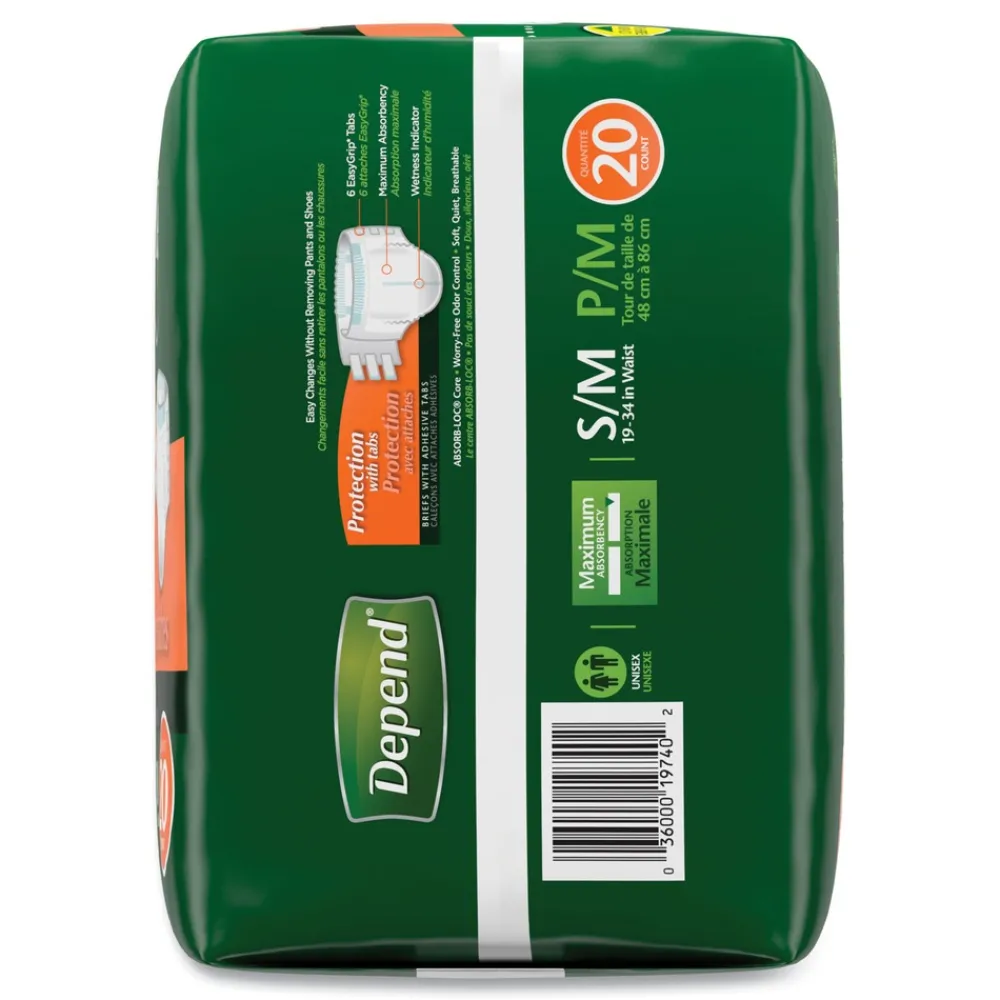 Sale 19 in. to 34 in. Waist Incontinence Protection with Tabs - Small/Medium (3/Carton) Cleaning & Janitorial Supplies