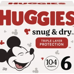New Sung and Dry 35 lbs. and Up Diapers - Size 6 (104/Carton) Cleaning & Janitorial Supplies