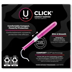 Clearance U by Kotex Click Super Absorbency Compact Tampons (8 Packs/Carton) Cleaning & Janitorial Supplies