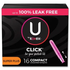 Online U by Kotex Super Plus Absorbency Click Compact Tampons (8 Packs/Carton) Cleaning & Janitorial Supplies