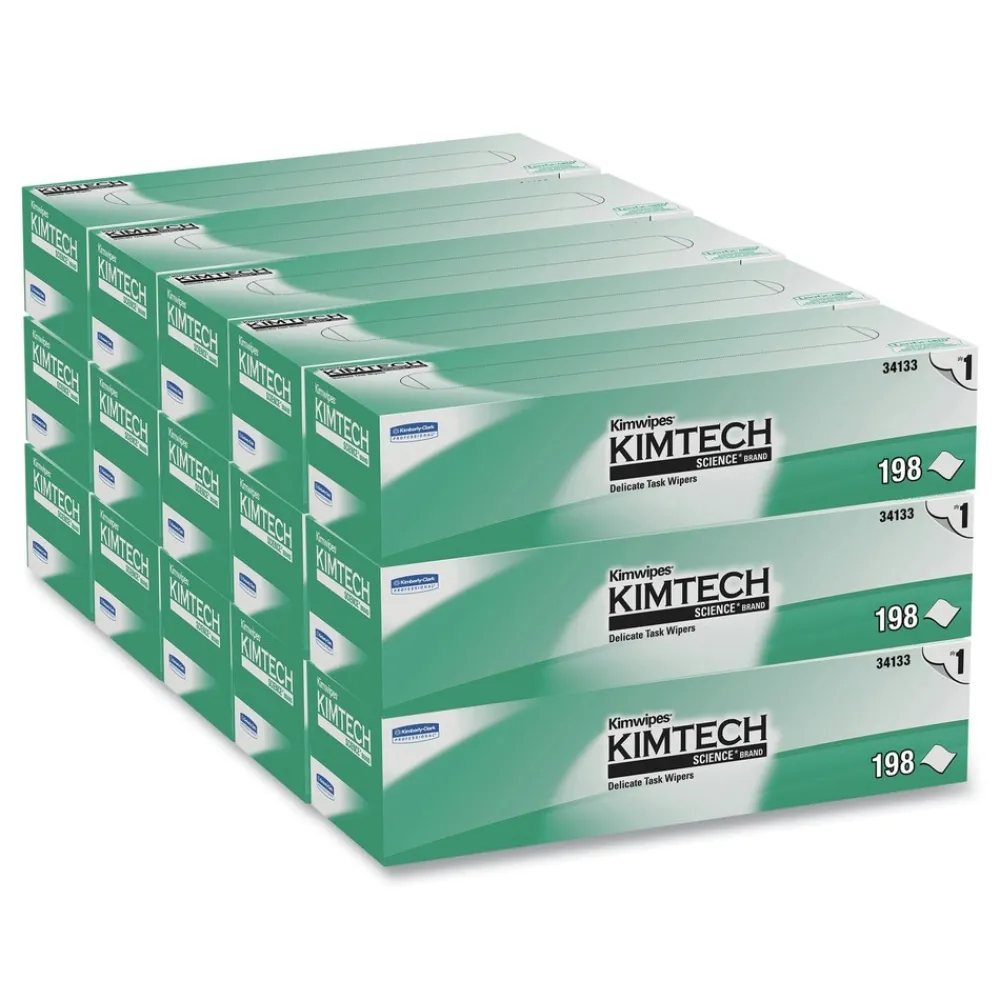 Best Kimwipes 11.8 in. x 11.8 in. Delicate Task Wipers - Unscented, White (2940/Carton) Cleaning & Janitorial Supplies
