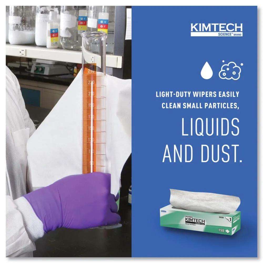 Best Kimwipes 11.8 in. x 11.8 in. Delicate Task Wipers - Unscented, White (2940/Carton) Cleaning & Janitorial Supplies