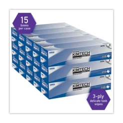Discount Kimwipes 11.8 in. x 11.8 in. 3-Ply Delicate Task Wipers - Unscented, White (1785/Carton) Cleaning & Janitorial Supplies