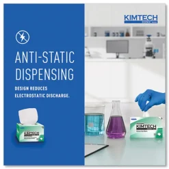 Clearance 1-Ply 4.4 in. x 8.4 in. Kimwipes Delicate Task Wipers - Unscented, White (16800/Carton) Cleaning & Janitorial Supplies