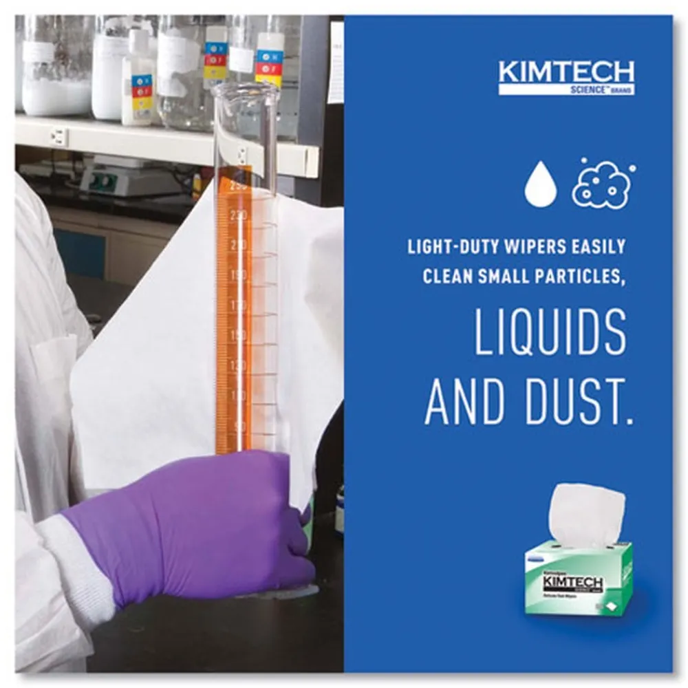 Clearance 1-Ply 4.4 in. x 8.4 in. Kimwipes Delicate Task Wipers - Unscented, White (16800/Carton) Cleaning & Janitorial Supplies