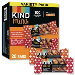 Discount 0.74 oz Minis Variety Pack - Dark Chocolate Cherry Cashew/Peanut Butter Dark Chocolate (20/Box) Food And Snacks