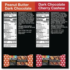 Discount 0.74 oz Minis Variety Pack - Dark Chocolate Cherry Cashew/Peanut Butter Dark Chocolate (20/Box) Food And Snacks
