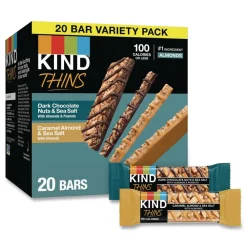 Best 0.74 oz Thins Bar Variety Pack - Caramel Almond and Sea Salt/Dark Chocolate Nuts and Sea Salt (20/Box) Food And Snacks