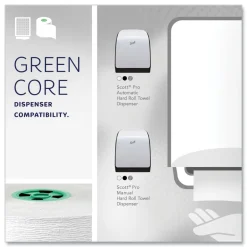 Hot 7.5 in. x 700 ft. Hard Roll Paper Towels with Green Core - White (6/Carton) Cleaning & Janitorial Supplies