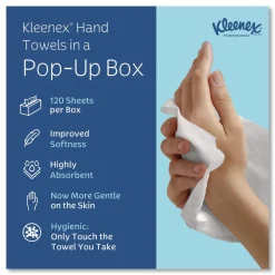 9 in. x 10.5 in. 1-Ply POP-UP Box Cloth Hand Towels - Unscented, White (2160/Carton) Cleaning & Janitorial Supplies