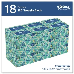 9 in. x 10.5 in. 1-Ply POP-UP Box Cloth Hand Towels - Unscented, White (2160/Carton) Cleaning & Janitorial Supplies