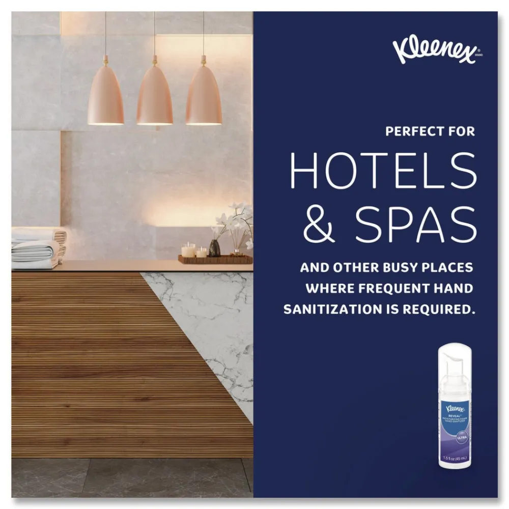 New 1.5 oz. Pump Bottle Ultra Moisturizing Foam Hand Sanitizer - Unscented Cleaning & Janitorial Supplies