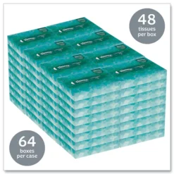 Clearance 21195 2-Ply Facial Tissue Junior Pack - White (80/Carton) Cleaning & Janitorial Supplies