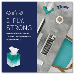 Outlet Boutique 2-Ply Facial Tissues in an Upright Pop-Up Box - White (95 Sheets/Box, 36 Boxes/Carton) Paper & Dispensers