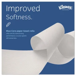 New 1-Ply 7.5 in. x 700 ft. Hard Roll Paper Towels with Premium Absorbency Pockets - White with Gray Core (6/Carton) Paper & Dispensers