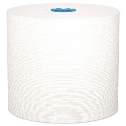 Online 1-Ply 7.5 in. x 700 ft. Hard Roll Paper Towels with Premium Absorbency Pockets - White with Blue Core (6/Carton) Paper & Dispensers