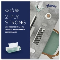 Hot 2-Ply Flat Box Naturals Facial Tissue for Business - White (125 Sheet/Box) Paper & Dispensers