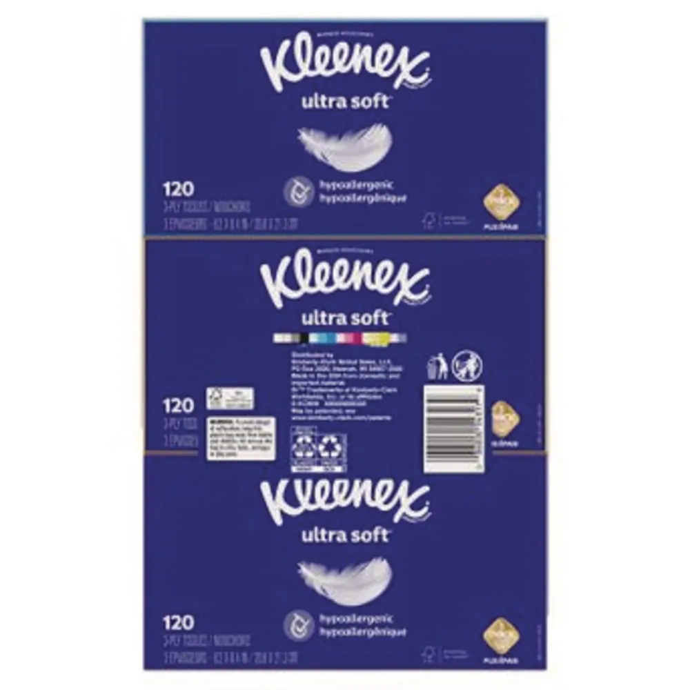 Sale 3-Ply Ultra Soft Facial Tissue - White (4 Packs/Carton) Paper & Dispensers|Cleaning & Janitorial Supplies