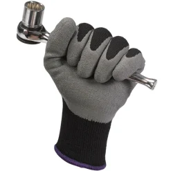 Outlet 12 Pairs/Pack G40 Multi-Purpose Latex Coated Gloves - Size 8, Black/Gray Work Gloves