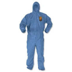 New A40 Elastic-Cuff Ankle Hood and Back Coveralls - X-Large Blue (24/Carton) Bib Overalls
