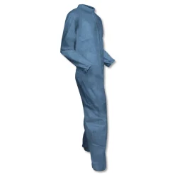 Best A65 Zipper Front Flame Resistant Coveralls with Hood/Elastic Wrists and Ankles - 3X-Large/Blue (21/Carton) Bib Overalls