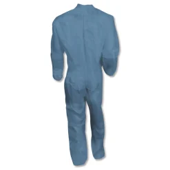 Best A65 Zipper Front Flame Resistant Coveralls with Hood/Elastic Wrists and Ankles - 3X-Large/Blue (21/Carton) Bib Overalls