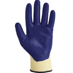 Clearance G60 Nitrile Coated Cut Resistant Gloves - Large, Blue/Yellow (12 Pairs/Pack) Cleaning & Janitorial Supplies