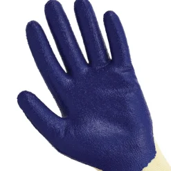 Clearance G60 Nitrile Coated Cut Resistant Gloves - Large, Blue/Yellow (12 Pairs/Pack) Cleaning & Janitorial Supplies