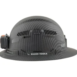 Sale 60347 Class C Vented Full Brim Hard Hat with Rechargeable Lamp - KARBN Pattern Protective Head Gear