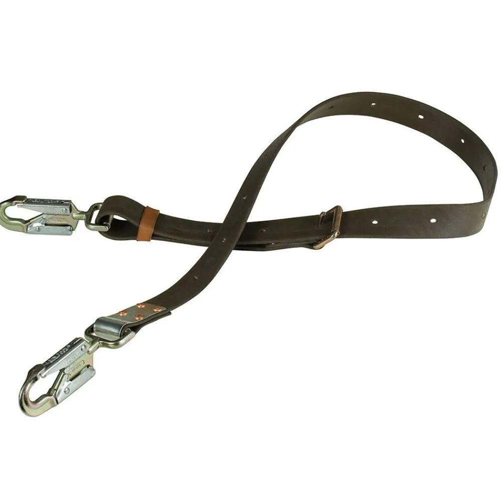 Clearance 8 ft. Positioning Strap with 6-1/2 in. Snap Hook - Brown Fall Protection
