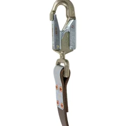 Outlet 5.67 ft. Positioning Strap with 6-1/2 in. Snap Hook - Brown Fall Protection