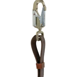 Outlet 5.67 ft. Positioning Strap with 6-1/2 in. Snap Hook - Brown Fall Protection