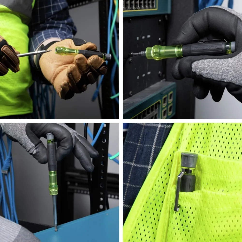 Best 4-in-1 Electronics Multi-Bit Pocket Screwdriver Set with Professional Phillips and Slotted Bits Screwdrivers