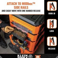 Online MODbox Parts Bin Rail Attachment Storage Systems